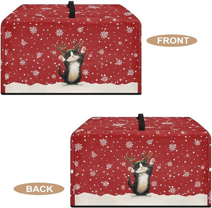 Microwave Oven Dust Cover, Christmas Cat Dust-Proof Microwave Toaster Oven - Image 5
