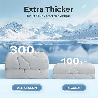 EASELAND All Season Cooling Comforter King, Cold Touch Fabric Absorbs Body Heat - Image 4