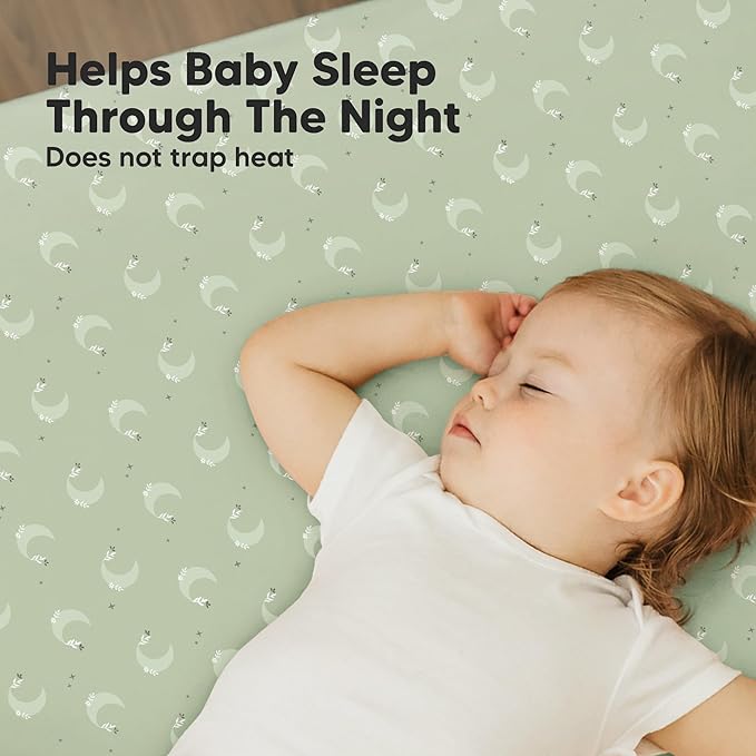 2-Pack Mini Crib Sheets Fitted - Image 5
