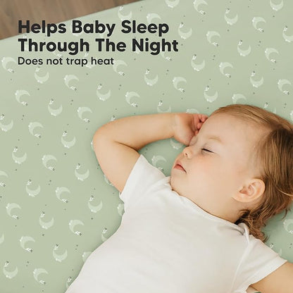 2-Pack Mini Crib Sheets Fitted - Image 5