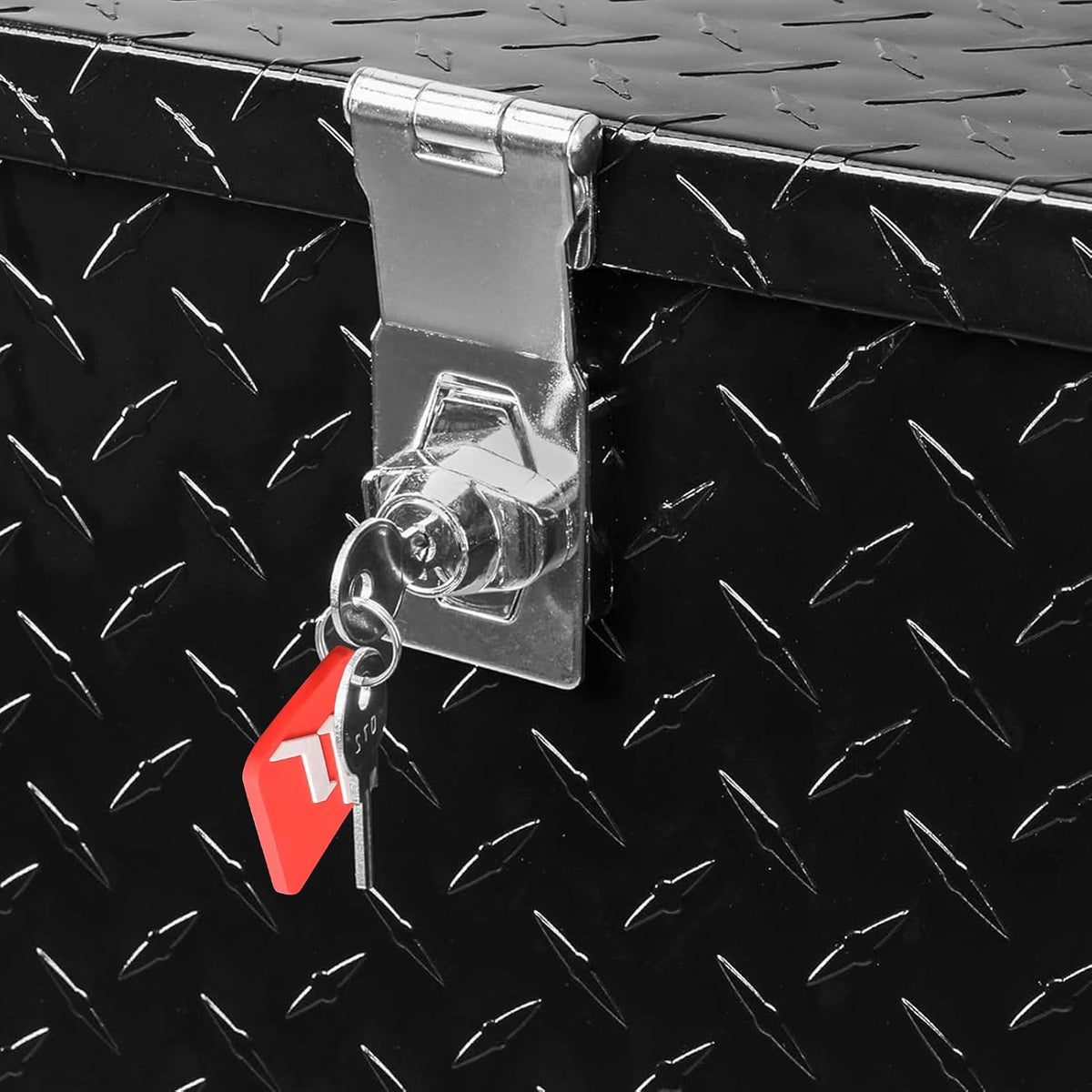 forwode 20 inch aluminum truck tool box lockable showing dimensions