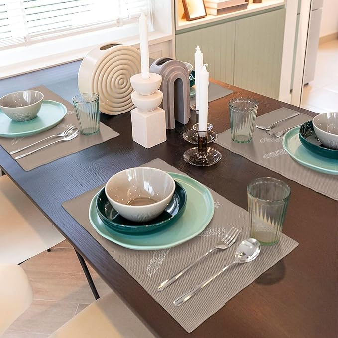 Summer Coastal Placemats Set of 4, Beach Theme Ocean Brown Tan Starfish - Image 5