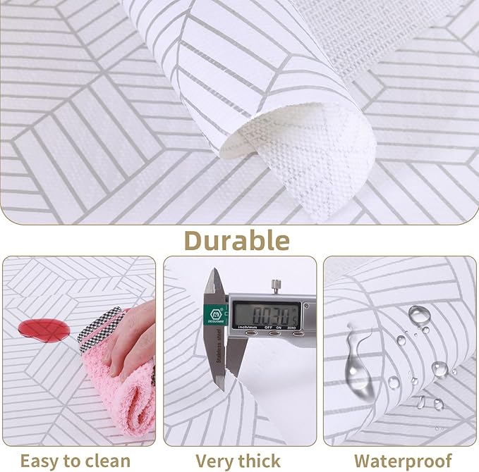 Shelf Liners for Kitchen Cabinets Non Adhesive Shelf Liner Paper Non-Slip - Image 3