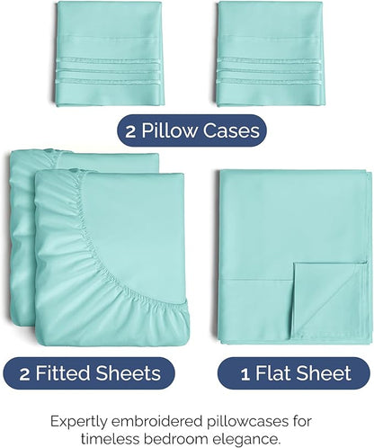 Split King Size 5 Piece Sheet Set - Image 2
