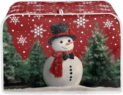 Snowman Snowflake Printed Toaster Oven Cover Kitchen Machine Covers, 4 Slice by Baxinh