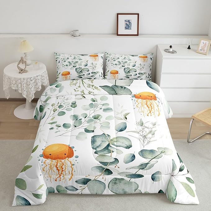 Erosebridal Kawaii Jellyfish Full Size Comforter Set - Image 2