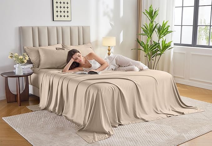 Pure Bamboo Split King Sheets, Genuine 100% Organic Viscose Derived from Bamboo - Image 2