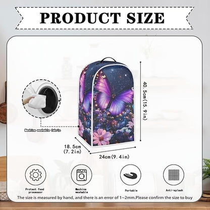 Purple Butterfly Blender Cover | Washable Smudge-Proof Appliance Protector - Image 6