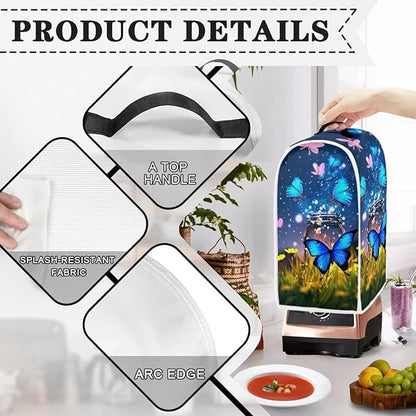 Talayituse Butterfly Flower Print Blender Dust Cover, Fingerprint Protection - Image 4