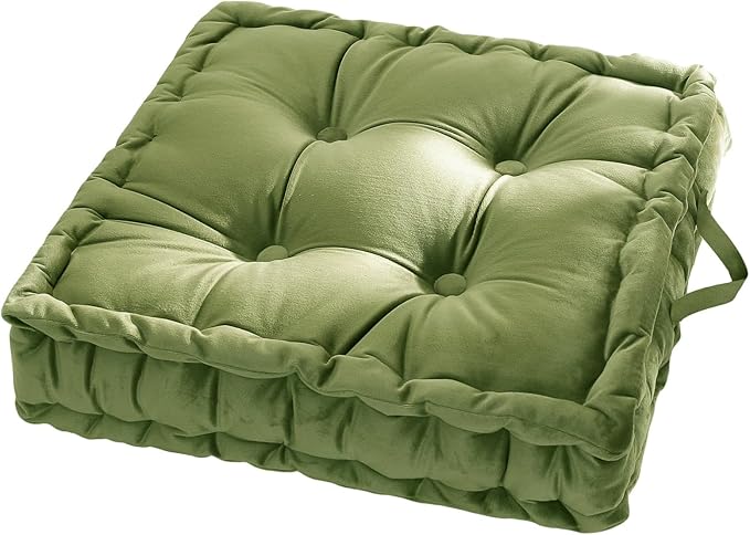 vctops Square Solid Color Velvet Seat Cushion by vctops
