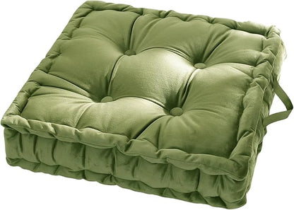 vctops Square Solid Color Velvet Seat Cushion by vctops