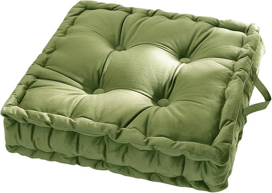vctops Square Solid Color Velvet Seat Cushion by vctops