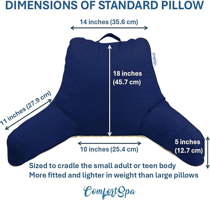 ComfortSpa Reading Pillow for Kids Teens Adult, Back Rest Pillow - Image 6