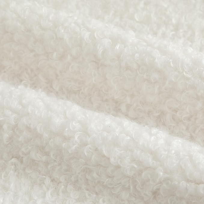 Pack of 2 Curly Teddy Wool Faux Fur Throw Pillow Covers Fuzzy Accent Soft - Image 2