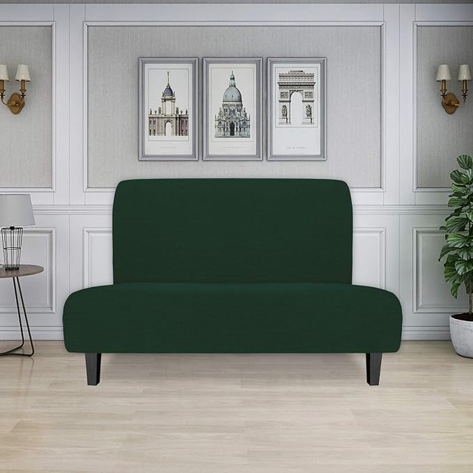 Easy-Going Stretch Futon Slipcover Armless Futon Bed Cover Furniture Protector - Image 2