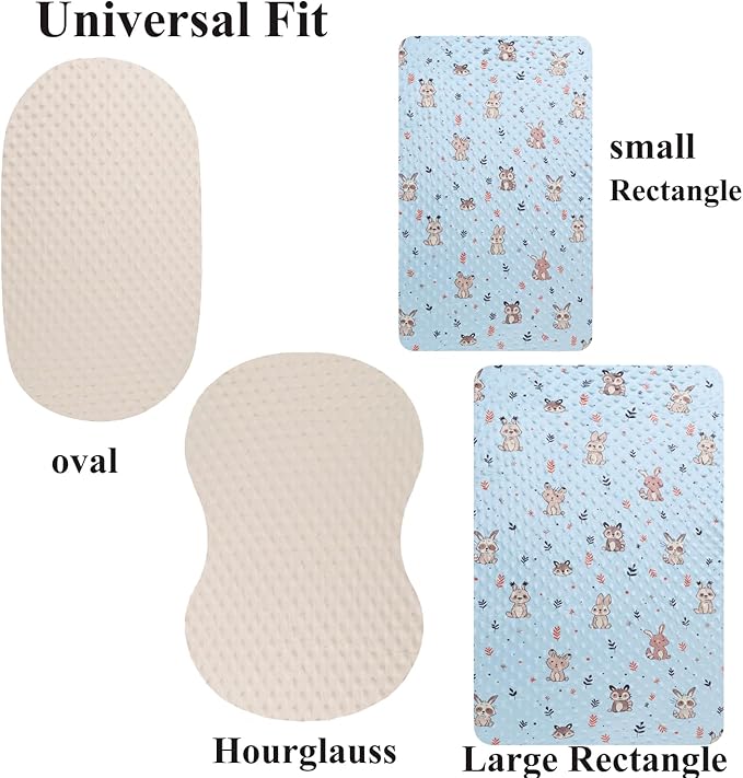 Dot Bassinet Sheet Set 2 Pack Stretch Fitted Bedside Sleeper Bassinet Sheets - Image 6
