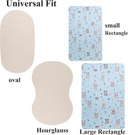 Dot Bassinet Sheet Set 2 Pack Stretch Fitted Bedside Sleeper Bassinet Sheets - Image 6
