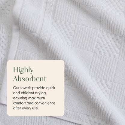 springtree home 100% cotton bath towel set | on a desk or shelf
