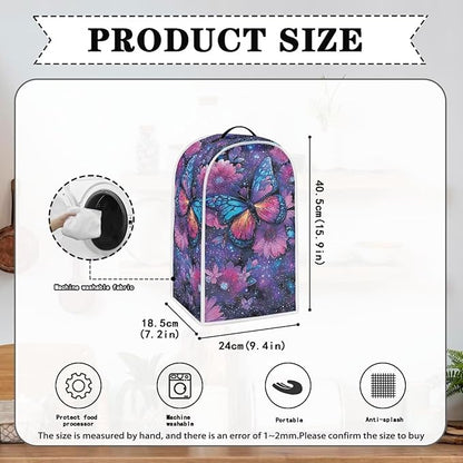 Talayituse Butterfly Galaxy Flower Print Blender Dust Cover, Fingerprint - Image 3