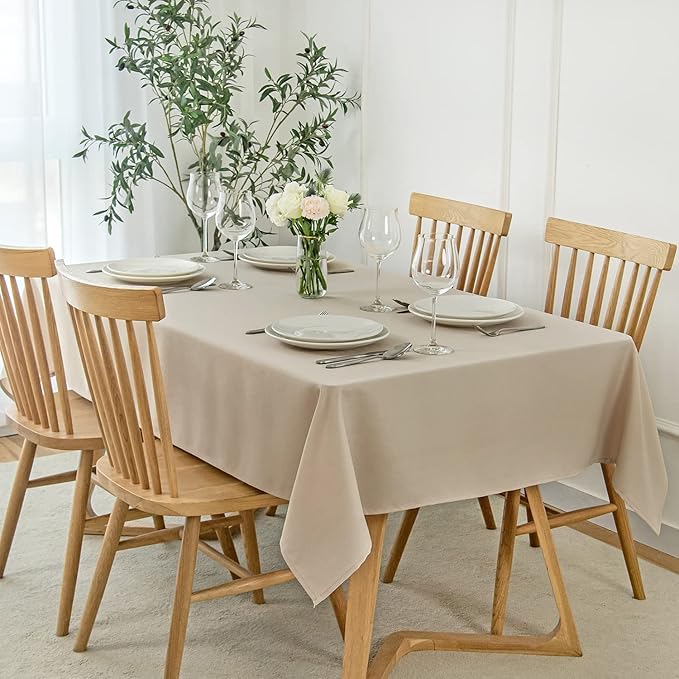 maxmill Tablecloth Stain Resistant Waterproof Wrinkle Resistant Spillproof by maxmill