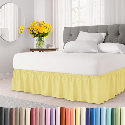 Wrap Around Dust Ruffle Bed Skirt by CGKUnlimited