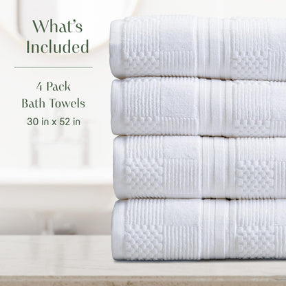 springtree home 100% cotton bath towel set | shown in use