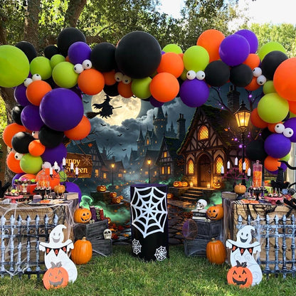 12x8ft Halloween Backdrop Haunted House Halloween Backdrops for Photography