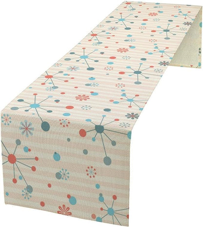 Atomic Retro Table Runner Mid Century Geometric Abstract Classic Modern Sputnik by ShiTingYu