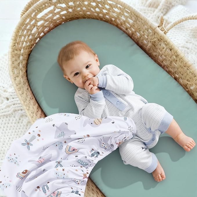 3 Pack Stretchy Bassinet Sheets - Image 5