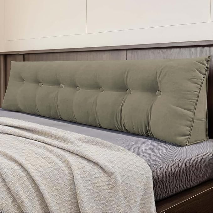 Headboard Pillow King, Large Triangular Wedge Headboard Pillow by DANGHOOGYFurnitureCushions