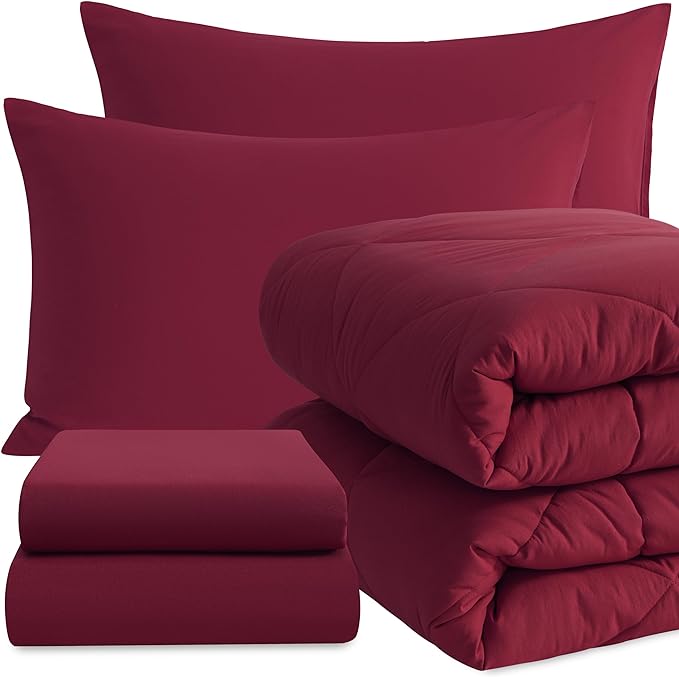 NTBAY Twin Comforter Set with Sheets, 5 Pieces Soft and Breathable Twin Bedding by NTBAY