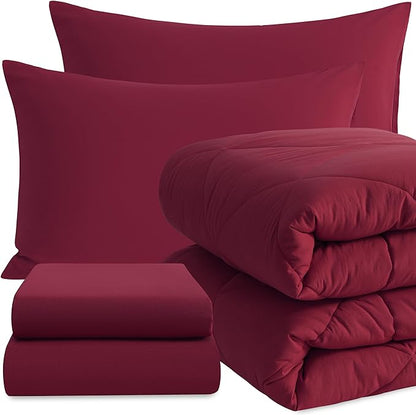 NTBAY Twin Comforter Set with Sheets, 5 Pieces Soft and Breathable Twin Bedding by NTBAY