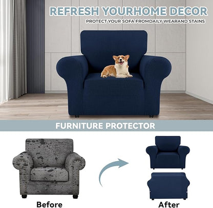 LURKA Stretch Chair Sofa Slipcovers 1 Piece Couch Covers - Image 3