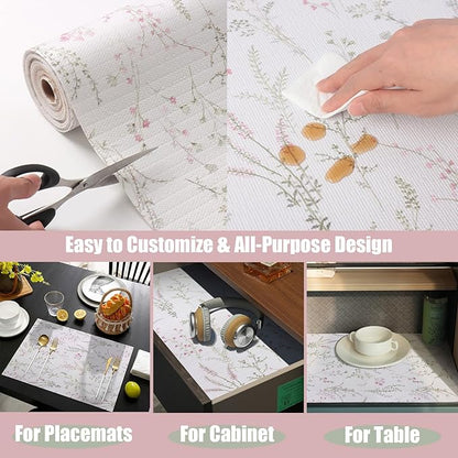 Floral Drawer and Shelf Liner for Cabinets 16IN x 10FT, Non-Adhesive and Strong - Image 5