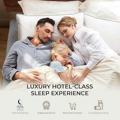 Sweetnight Standard Pillows Set of 2, Hotel Bed Pillows Fluffy Gusseted - Image 7