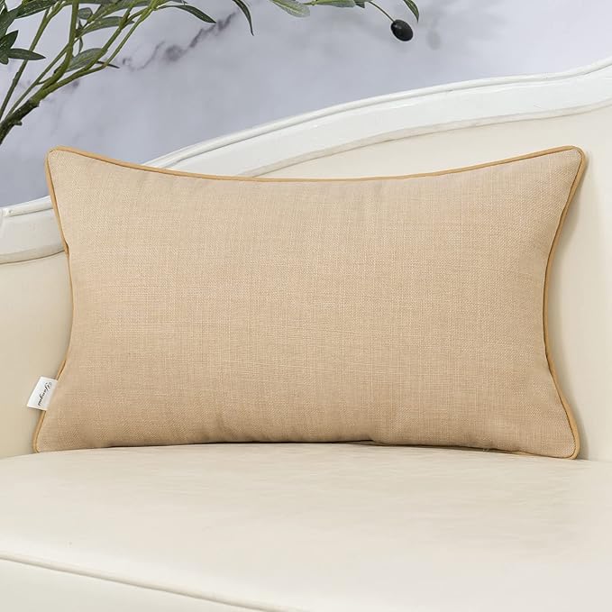 Yangest Patchwork Pillow Cover 12x20 Inch Luxury Cotton and Linen Cushion Cover - Image 2