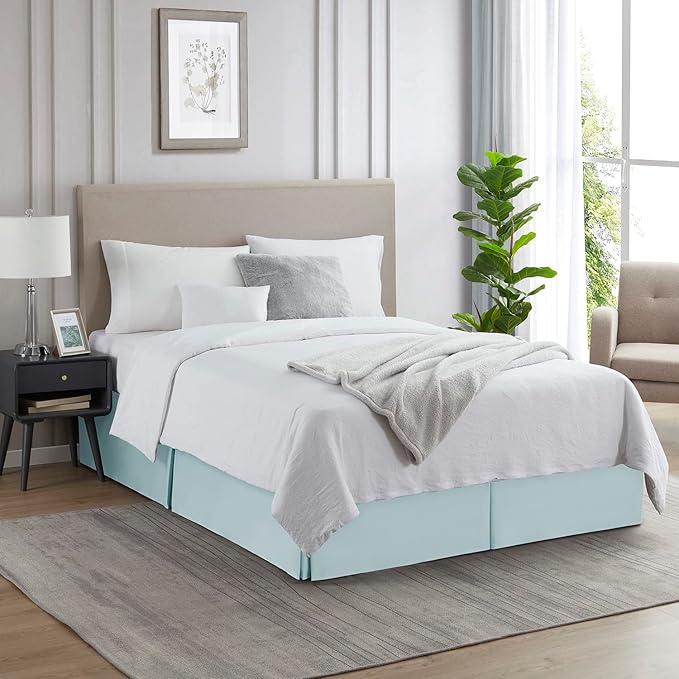 Nestl Light Baby Blue Full Bed Skirt - Image 4