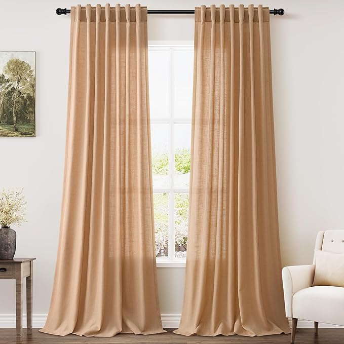 Extra Long Curtains 2 Panels 102 Inches Long by Nanspring