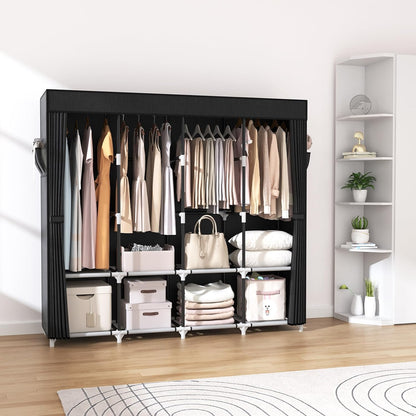 vtrin portable closet for hanging clothes 67 inch, front angle view