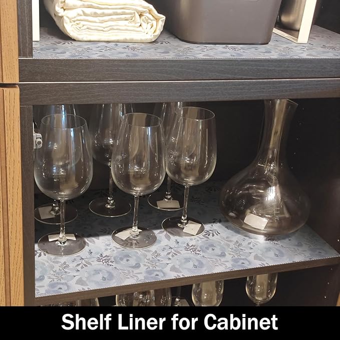 Blue Peony Shelf and Drawer Liner - Image 4