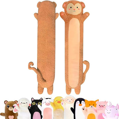 Monkey Plush Body Pillow for Kids | Long Stuffed Animal Cuddle Pillow | Soft by CuddlePaws