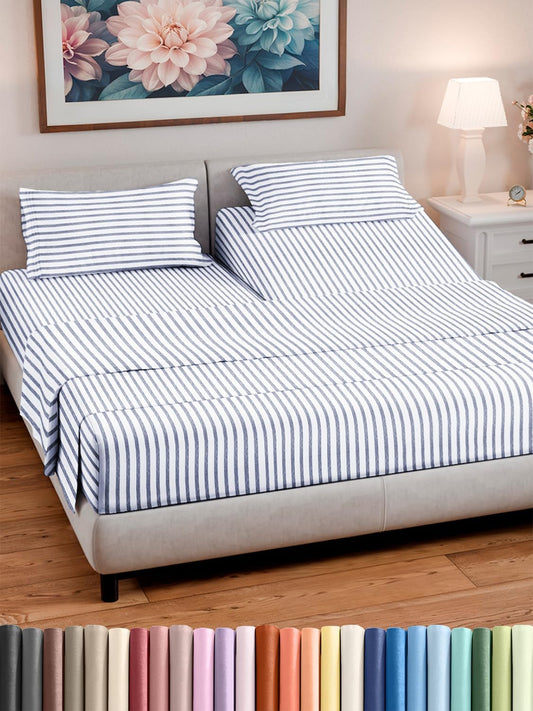 Split Head King Sheet Set – 4 Piece Flex Split Top King Sheets