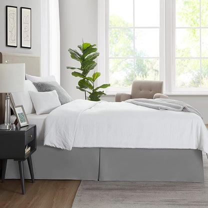 Nestl Grey Blue Bed Skirt Cal King Size - Image 7