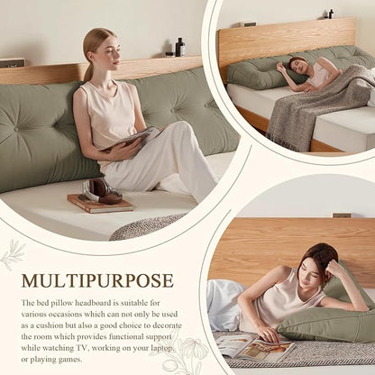 Headboard Pillow King, Large Triangular Wedge Headboard Pillow - Image 4