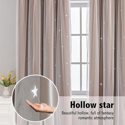 indistar Star Cutout Kids Window Blackout Curtains - Image 6
