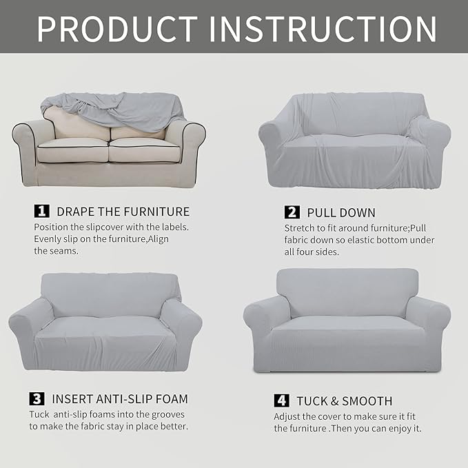 Easy-Going Stretch Oversized Sofa Slipcover 1-Piece Sofa Cover Furniture - Image 8
