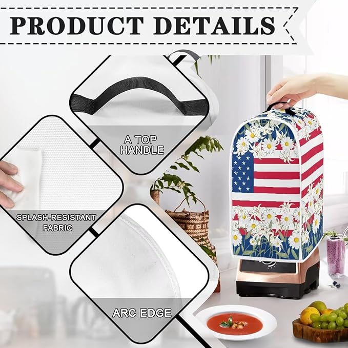 Blender Dust Cover Stand Mixer or Coffee Maker Appliance Cover 4th of July Anti - Image 4