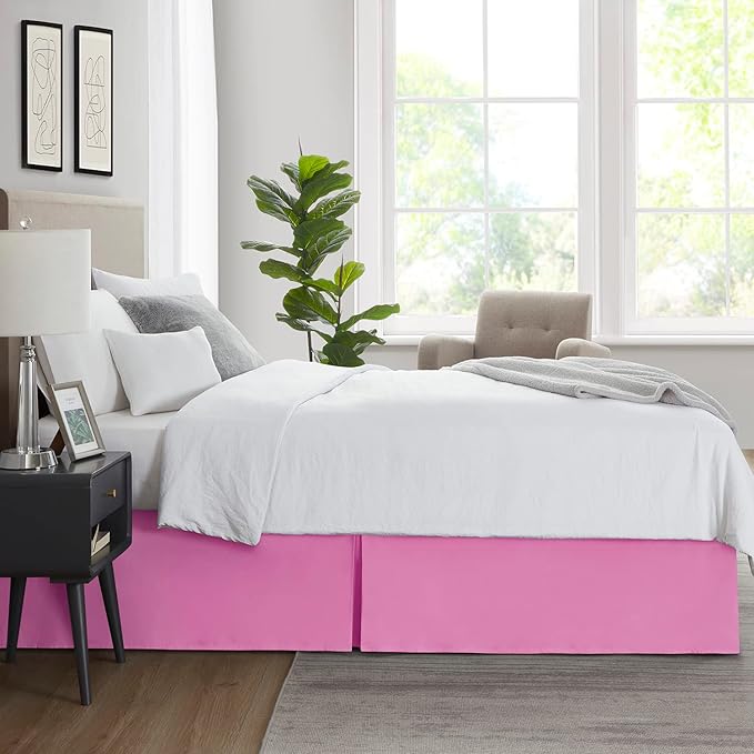 Nestl Light Pink Bed Skirt Cal King Size - Image 7