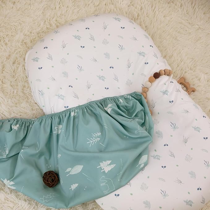 Gllquen Baby Bassinet Sheets 4 Pack, Breathable Cozy Fitted Mattress Sheet - Image 5