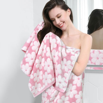 pink bath towels set of 2, super absorbent, package contents